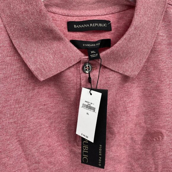 Banana Republic Red Short Sleeve Polo Shirt | Size XL - Picture 5 of 5